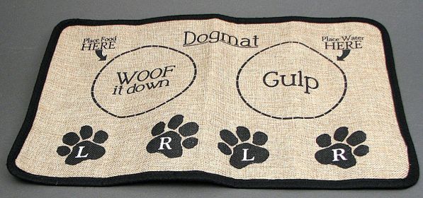 Burlap Dog Placemat