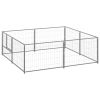 Dog Kennel Silver 43.1 ftÂ² Steel