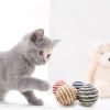 Cat Pet Sisal Rope Woven Ball Chewing Rattle Scratching Toy Interactive Scratching Chewing Toy Pet Cat Dog