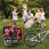 Yellow Outdoor Heavy Duty Foldable Utility Pet Stroller Dog Carriers Bicycle Trailer