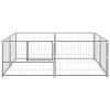 Dog Kennel Silver 43.1 ftÂ² Steel