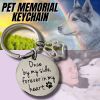 Loss Of Pet Memorial Keychain Dog Cat Remembrance Jewelry Sympathy Key Ring Tag