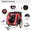 Yellow Outdoor Heavy Duty Foldable Utility Pet Stroller Dog Carriers Bicycle Trailer