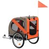 Dog Bike Trailer Orange and Gray