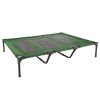 Elevated Dog Bed â€“ Indoor/Outdoor Dog Cot or Puppy Bed for Pets up to 110lbs by Petmaker (Green)