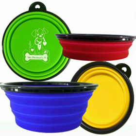 Collapsible Silicone Travel Bowls (Color: , size: 12oz)