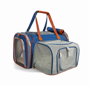 Mr. Peanut's Gold Series Big Apple Size Expandable Pet Carrier (Color: Deja Blue, size: )