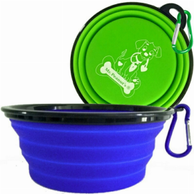 Collapsible Silicone Travel Bowls (Color: , size: XL 34oz (for Larger Pets))