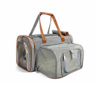 Mr. Peanut's Gold Series Big Apple Size Expandable Pet Carrier (Color: Platinum Gray, size: )