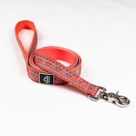 Natchez Pattern Flat Dog Leash (Color: , size: Medium 3/4in. wide by 6ft. long)