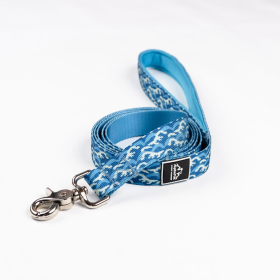 Tidal Pattern Flat Dog Leash (Color: , size: Large 1in. wide by 6ft. long)