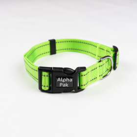 Appalachian Kiwi Green Dog Collar (Color: Kiwi Green, size: Large 1in wide by 14)