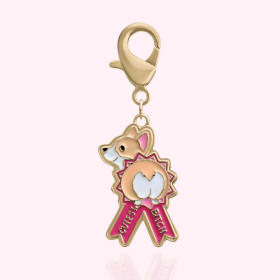 "Cutest Bitch" Dog Collar Charm (Color: gold, size: )