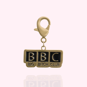 "BBC: Big Bitch Club" Dog Collar Charm (Color: gold, size: )