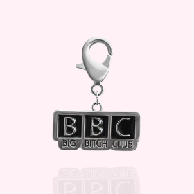 "BBC: Big Bitch Club" Dog Collar Charm (Color: Silver, size: )