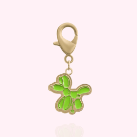 Balloon Dog Collar Charm (Color: gold, size: )