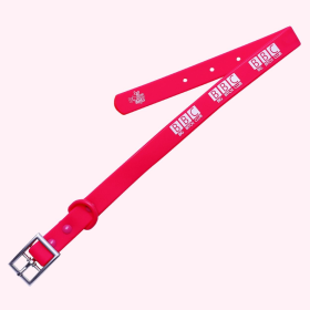 "BBC: Big Bitch Club" Pink Silicone Collar (Color: , size: medium)