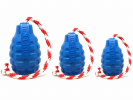 USA-K9 Grenade Durable Rubber Chew Toy, Treat Dispenser, Reward Toy, Tug Toy, and Retrieving Toy