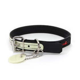 Play Glow Collar (Color: Black, size: 3/4"x16")