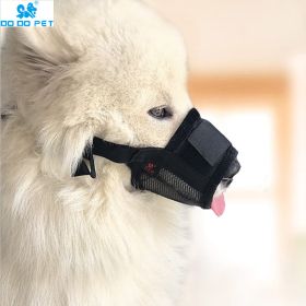 Breathable dog mouth cover; universal for big and small dogs; adjustable velcro (colour: Orange [basic])