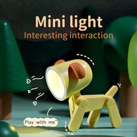 Mini Cute Animal Pet Dogs Designer Led Night Light Table Lamp Kids Toys Gifts For Christmas (Color: Orange)