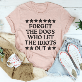 Forget The Dogs T-Shirt (Color: Heather Prism Peach)